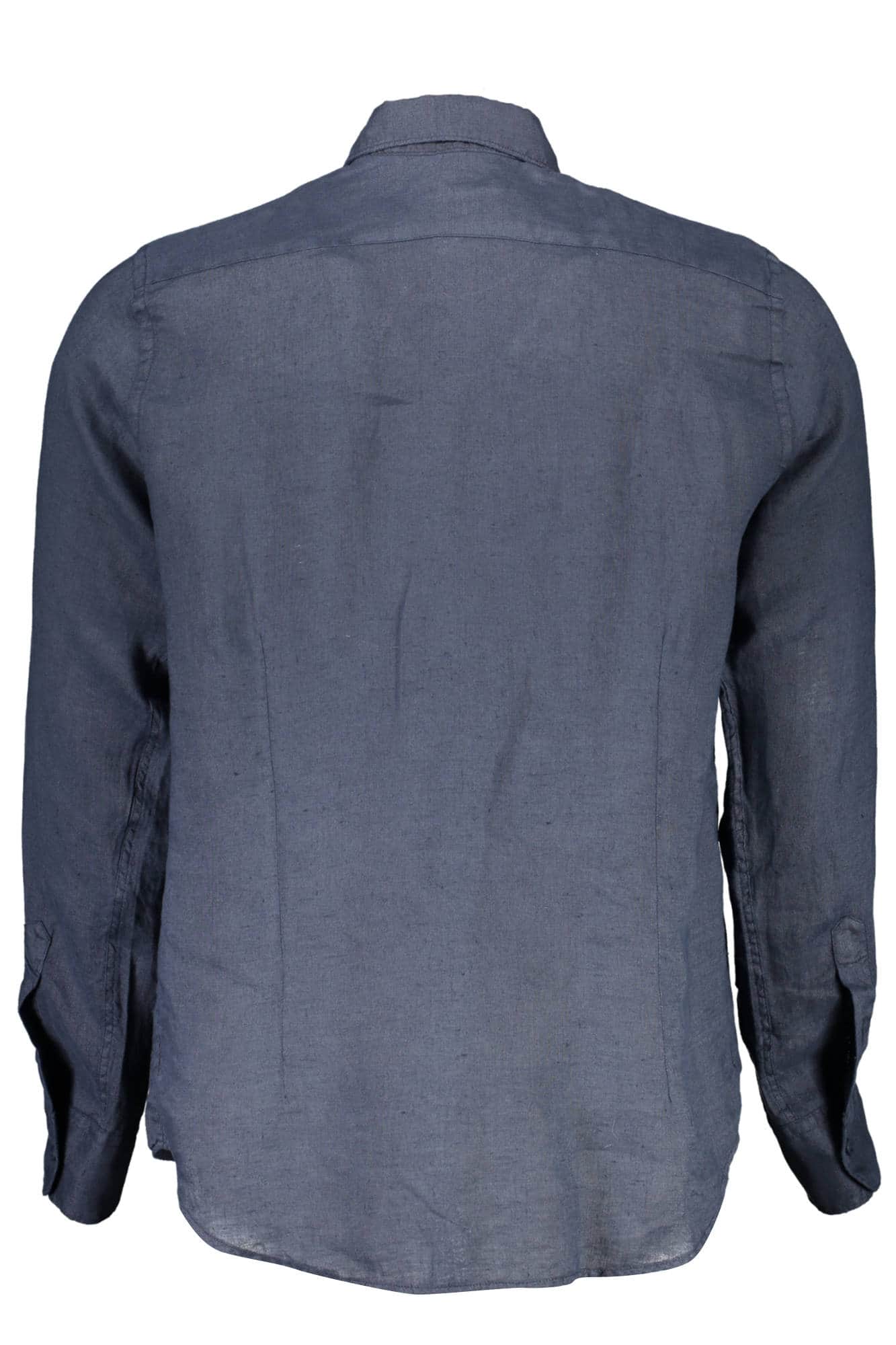 La Martina manga larga camisa hombre azul