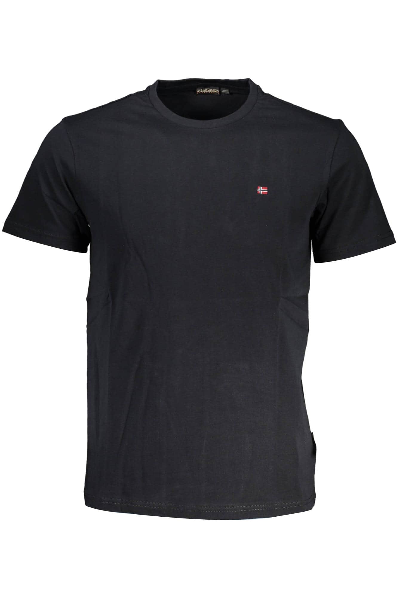 Napapijri manga corta t-camisa hombre negro