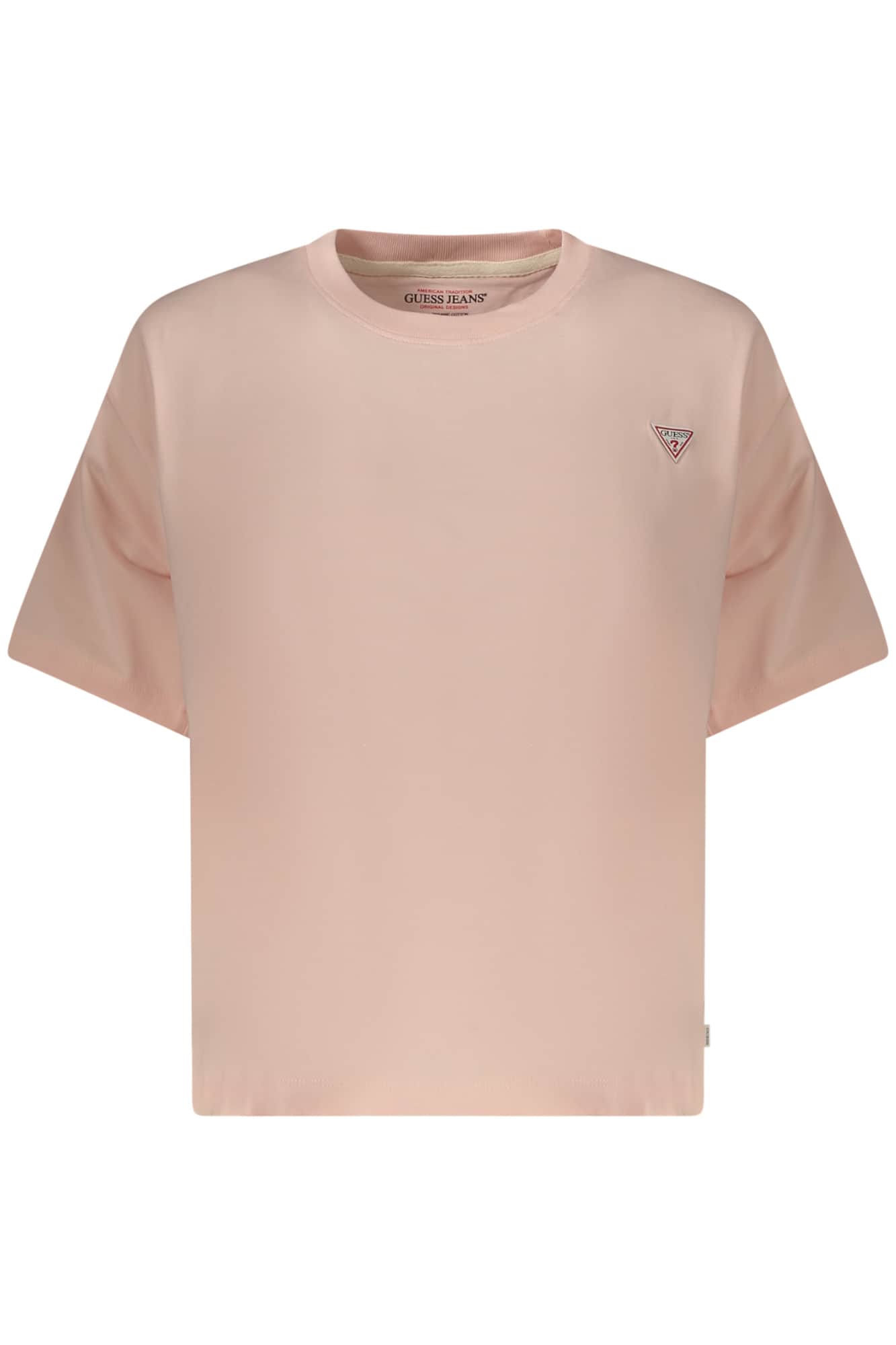 Guess vaqueros mujer manga corta t-camisa rosa