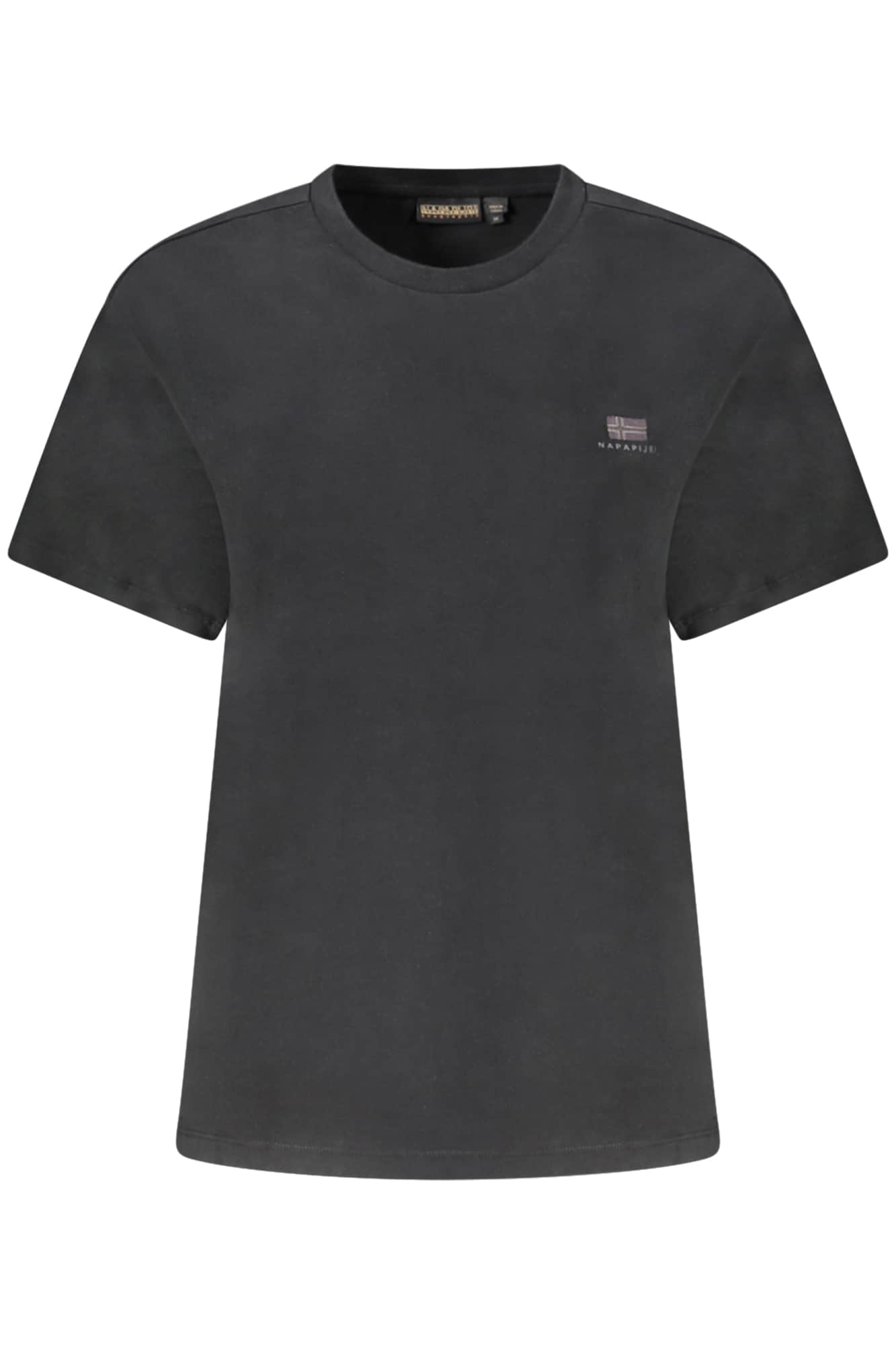 Napapijri mujer manga corta t-camisa negro