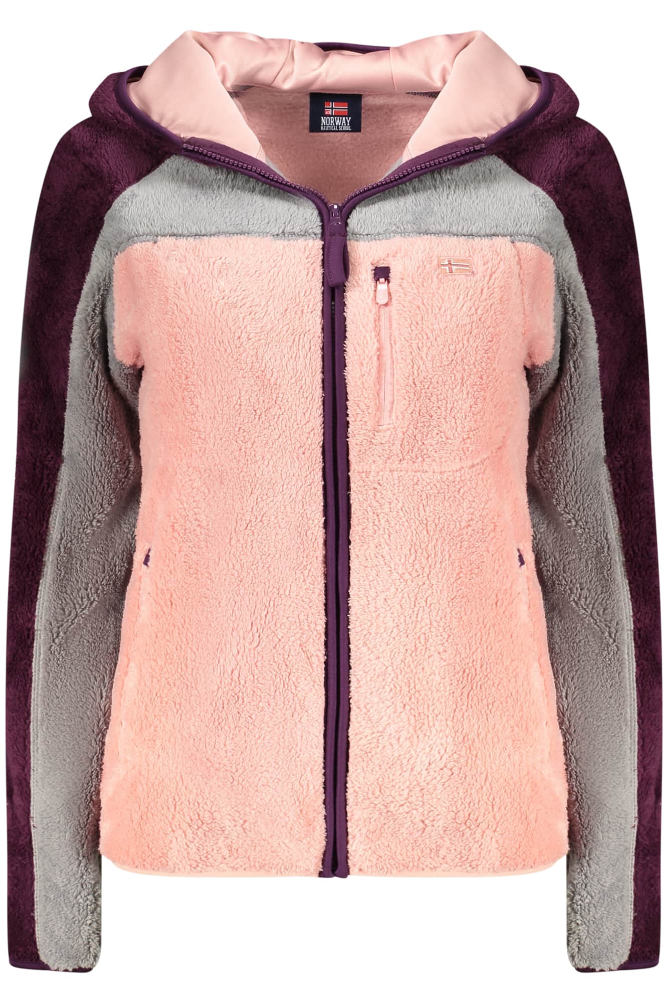 Norway 1963 mujer rosa con cremallera sudadera