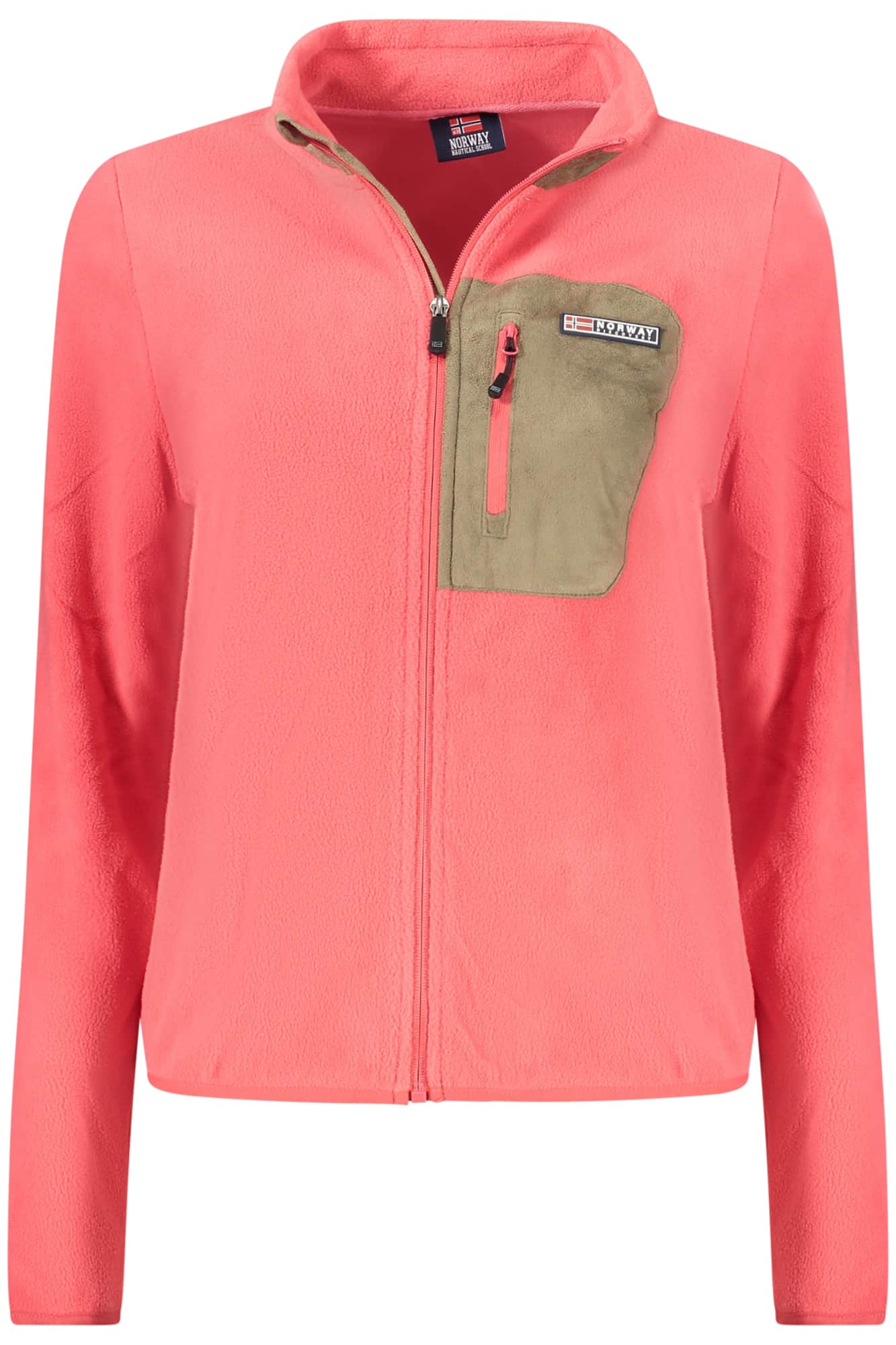 Norway 1963 mujer rosa con cremallera sudadera