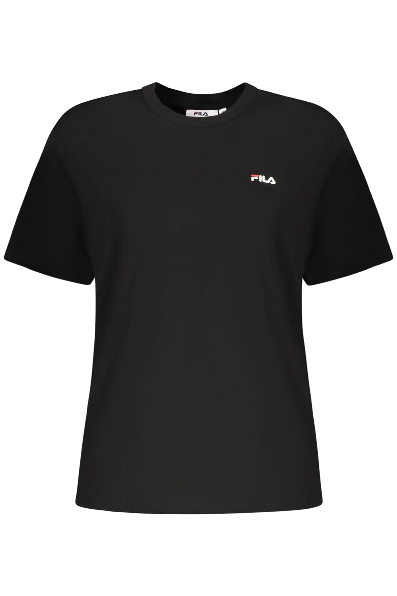 Fila mujer manga corta t-camisa negro