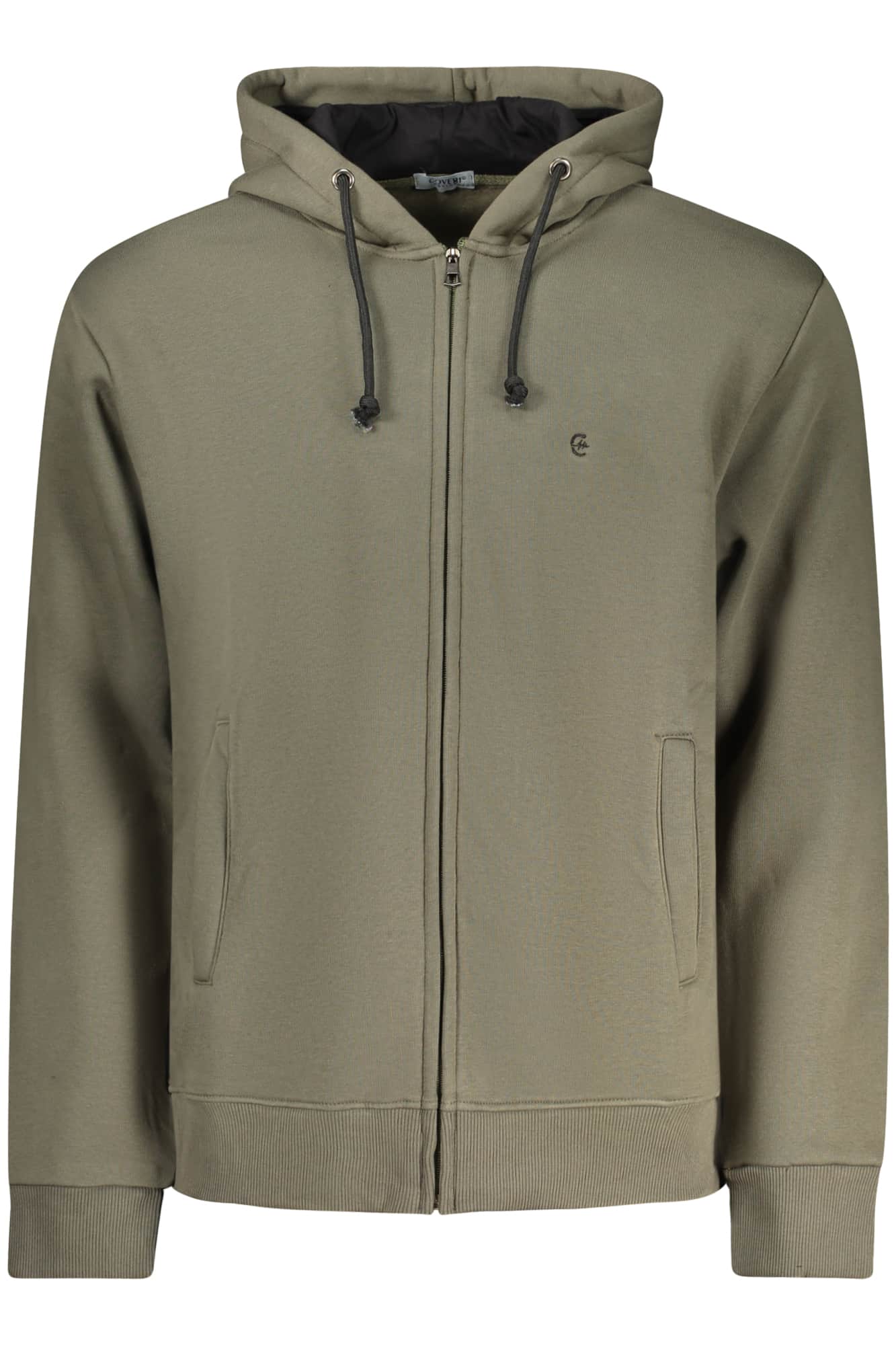 Coveri Moving hombre con cremallera sudadera verde