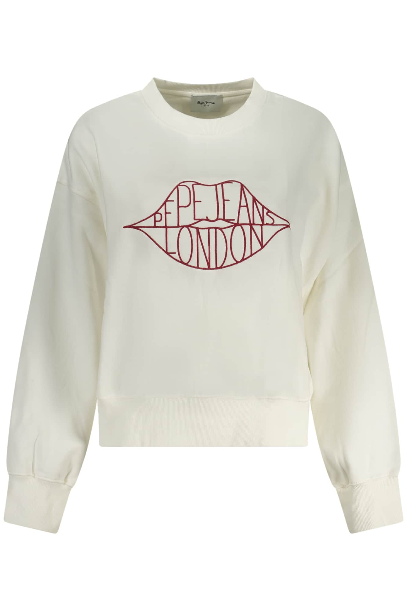 Pepe vaqueros mujer blanco con cremallera sudadera