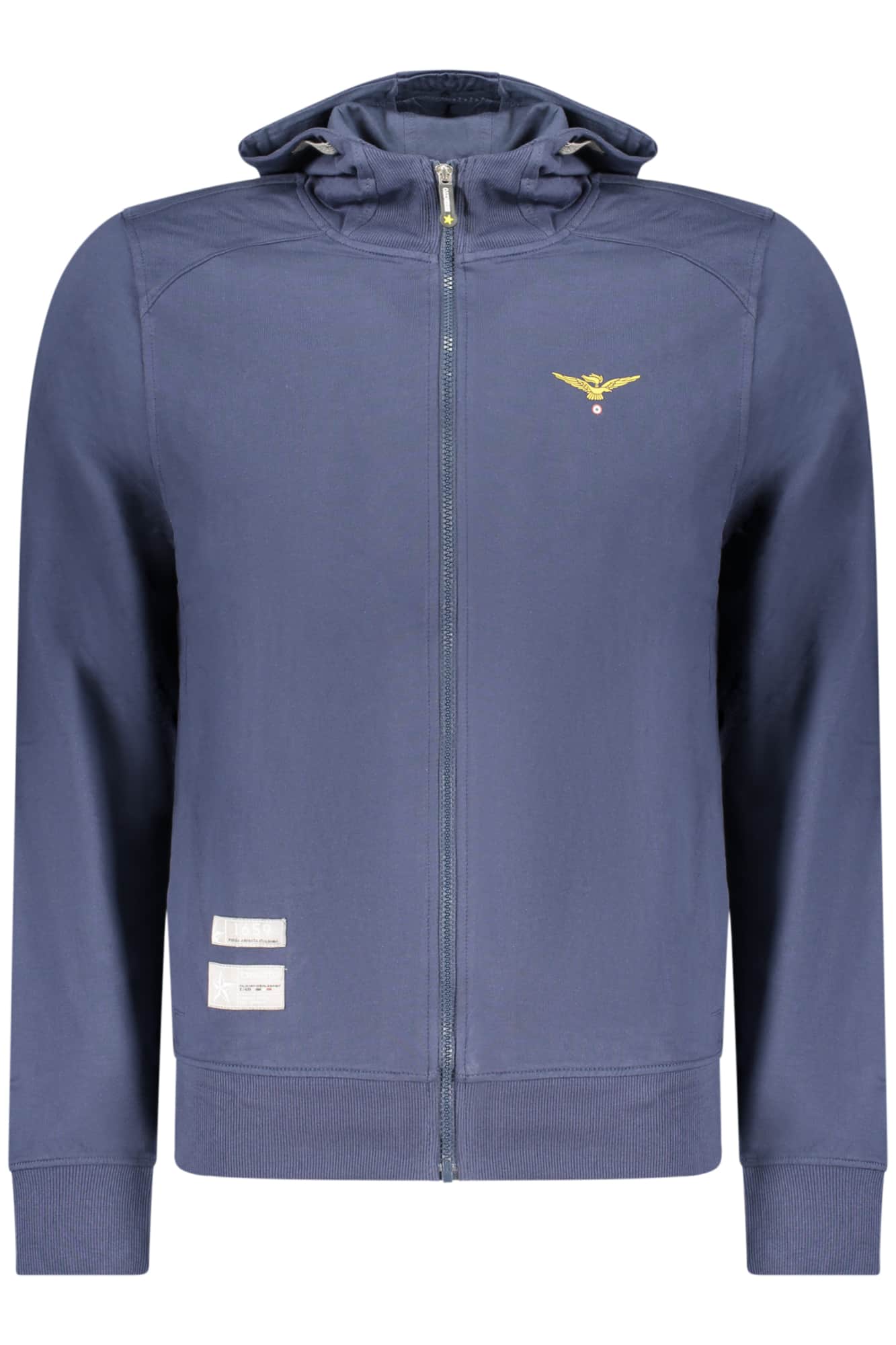 Military academy hombre azul con cremallera sudadera