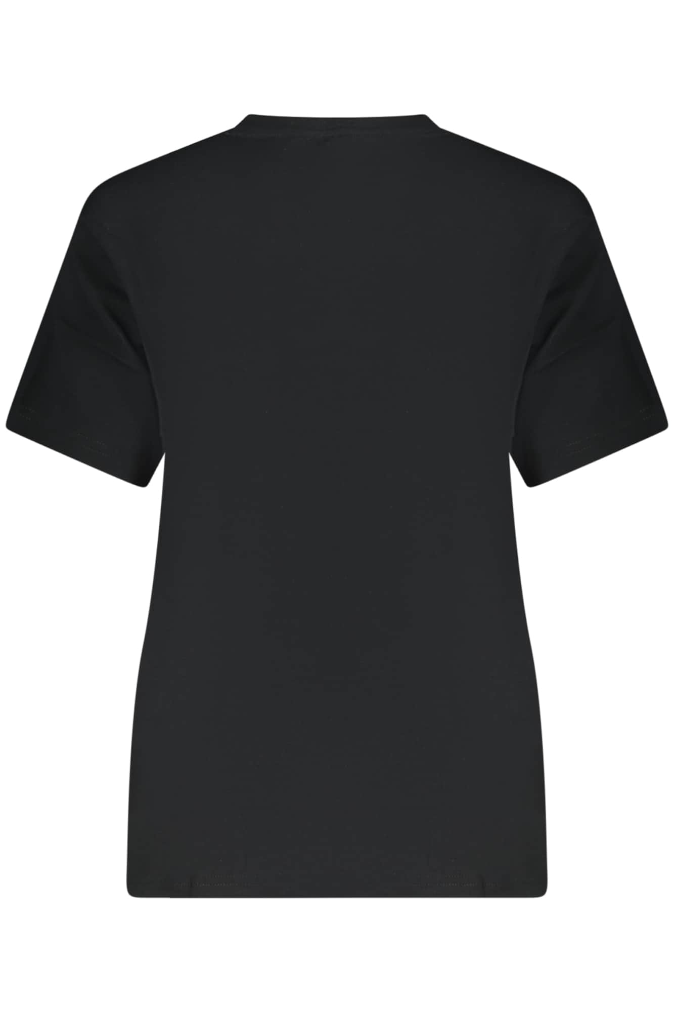 Converse Mujer Manga Corta T-Camisa, Negro