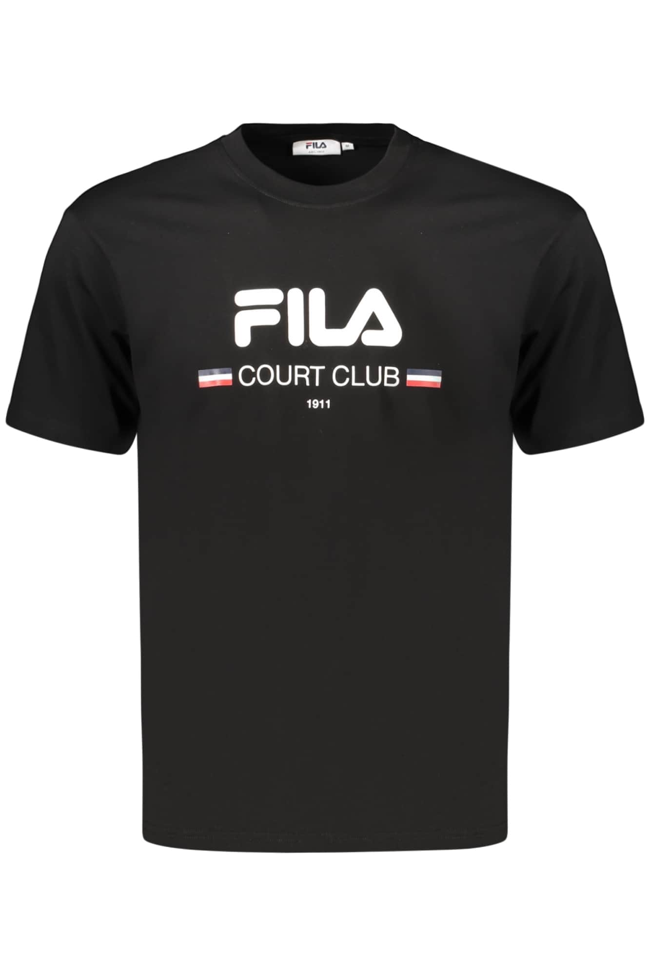 Fila hombre manga corta t-camisa negro