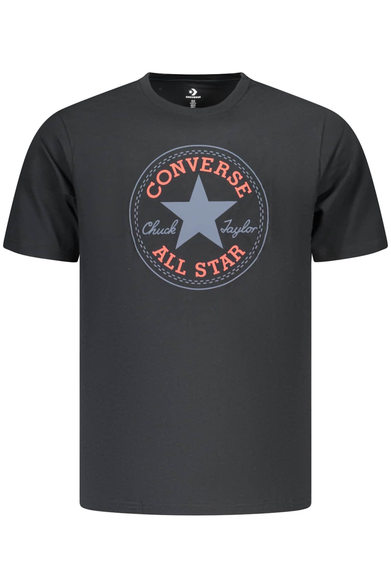 Converse Hombre Manga Corta T-Camisa, Negro