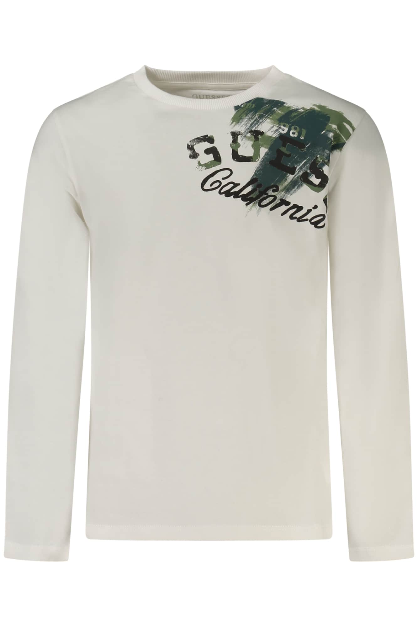 Guess vaqueros manga larga t-camisa para niños, negro