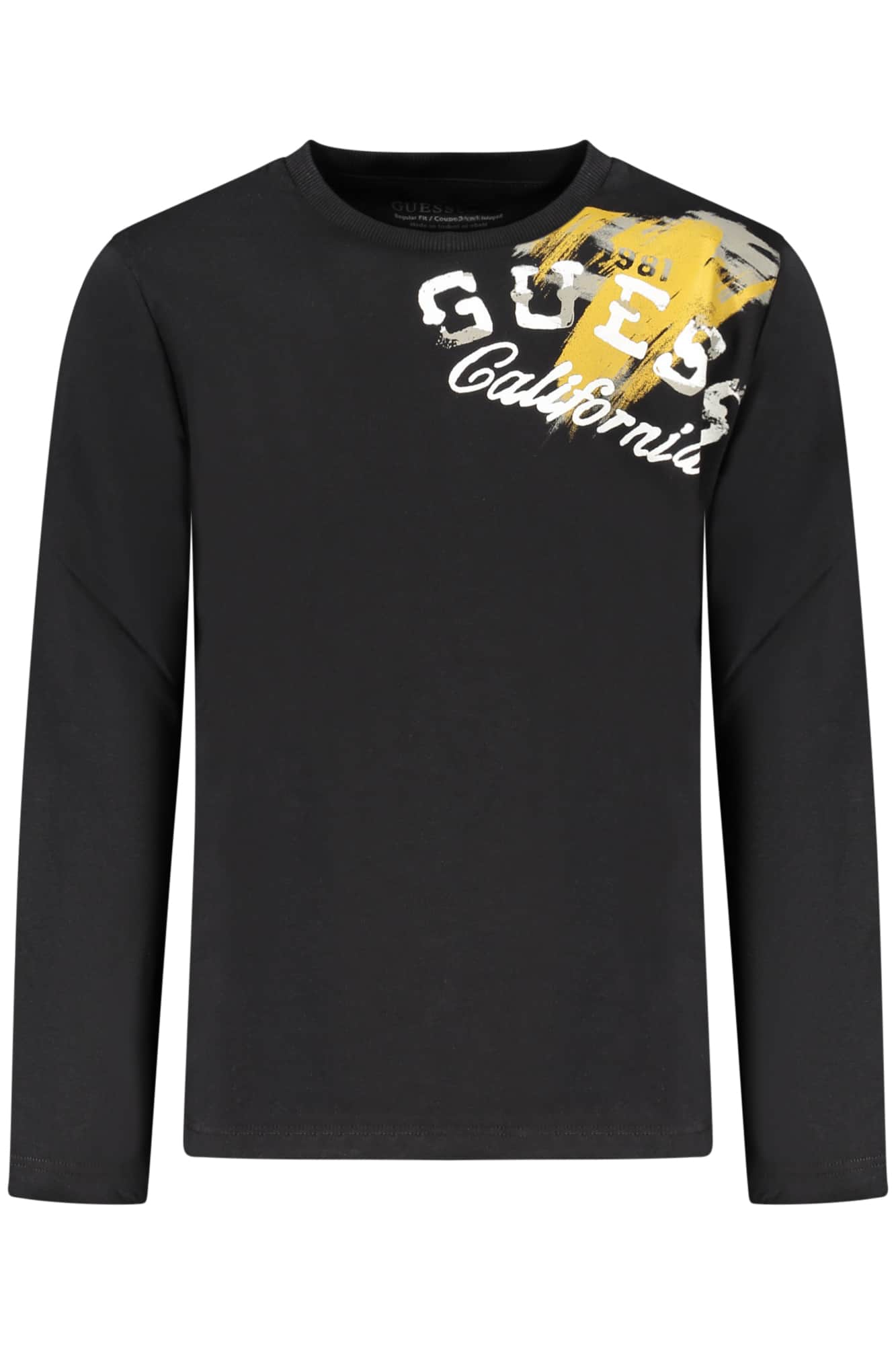 Guess vaqueros manga larga t-camisa para niños, negro