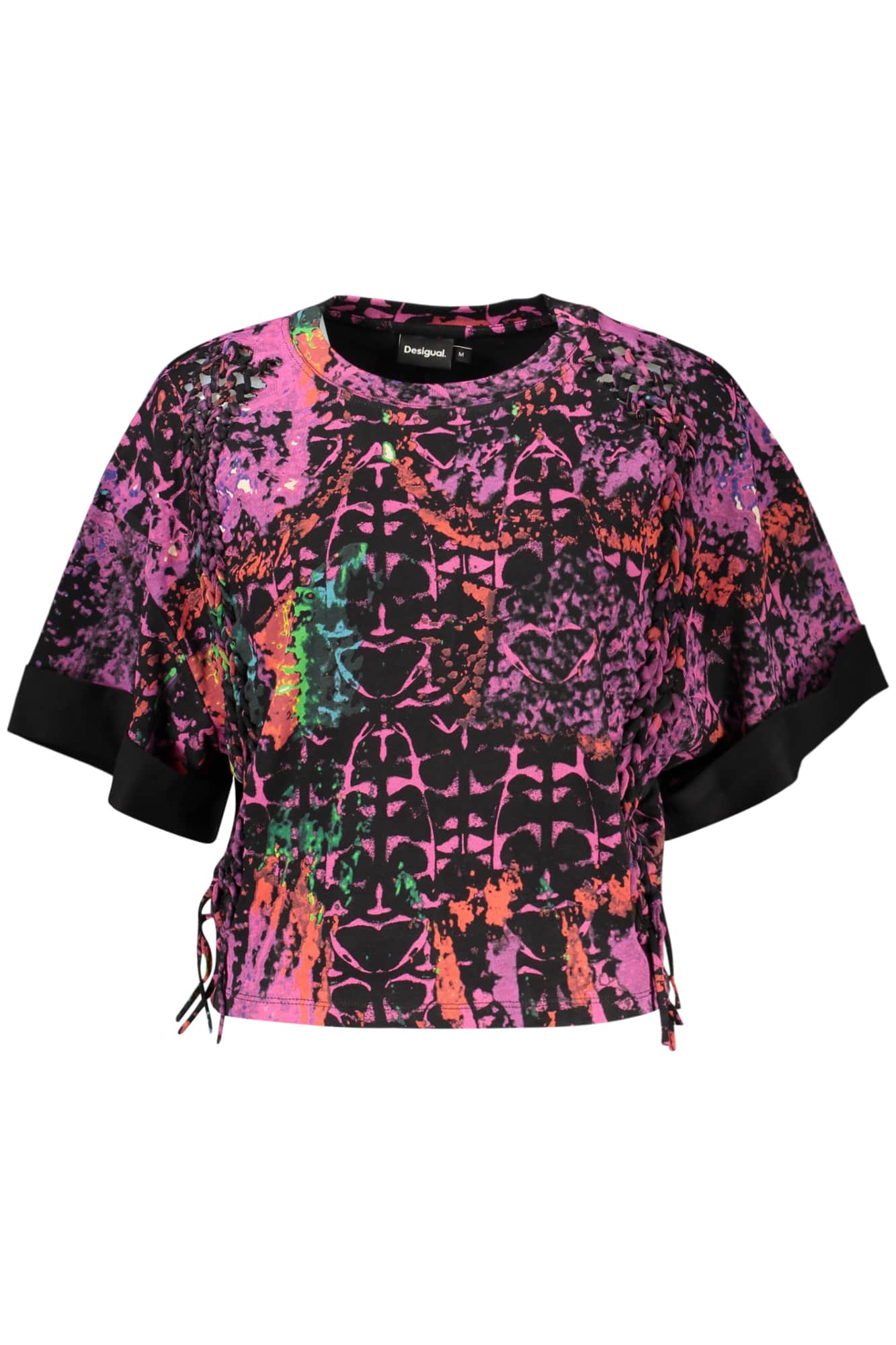 Desigual mujer manga corta t-camisa morado