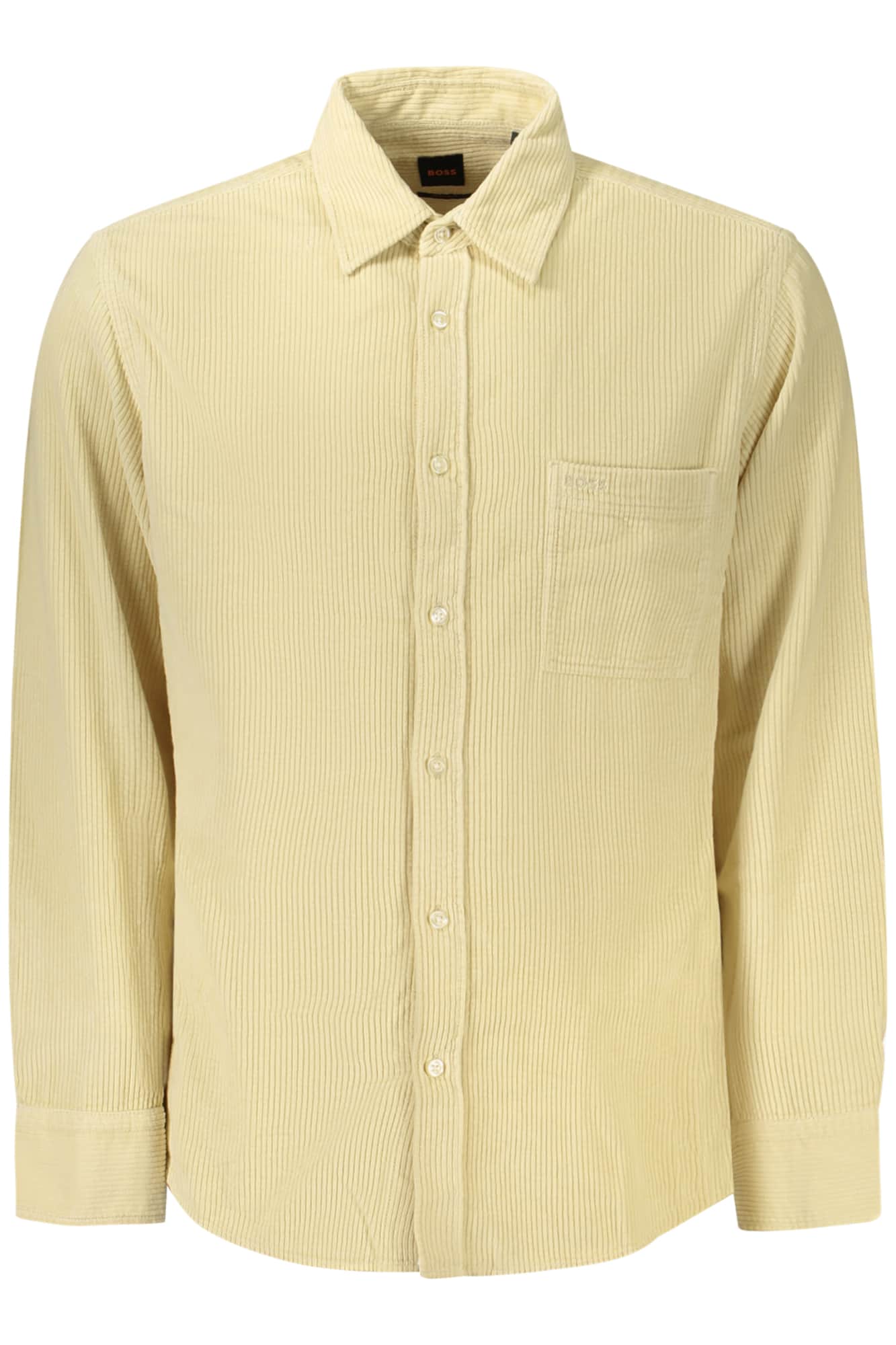 Boss hombre manga larga azul camisa