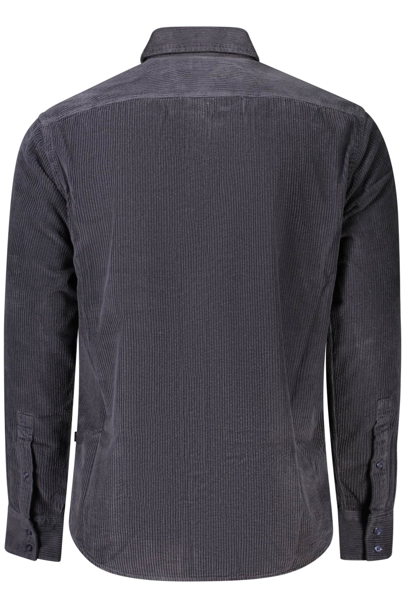 Boss hombre manga larga azul camisa