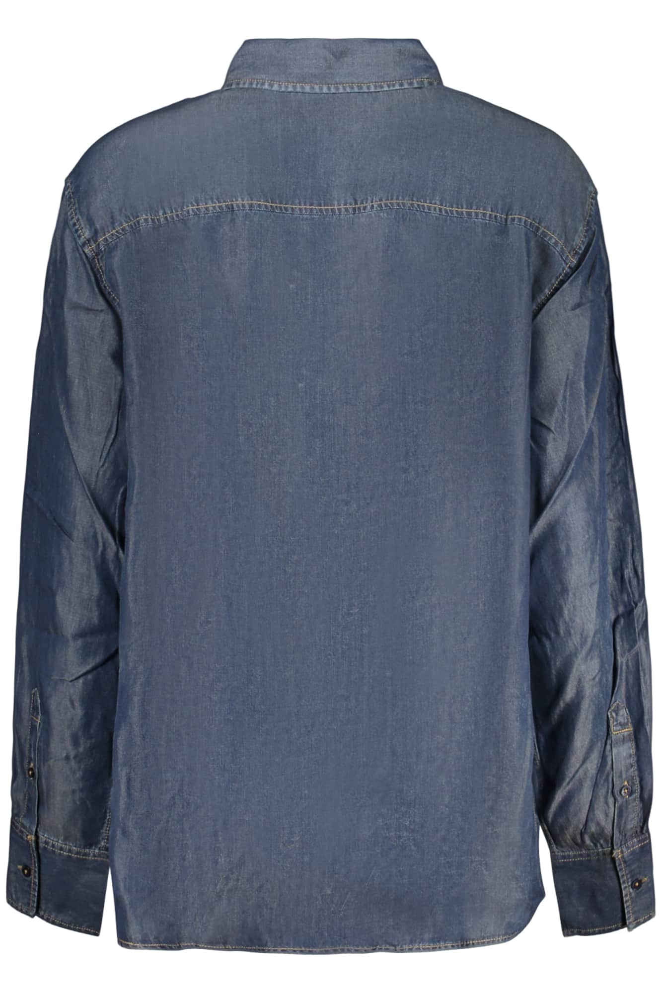Desigual mujer manga larga camisa, azul