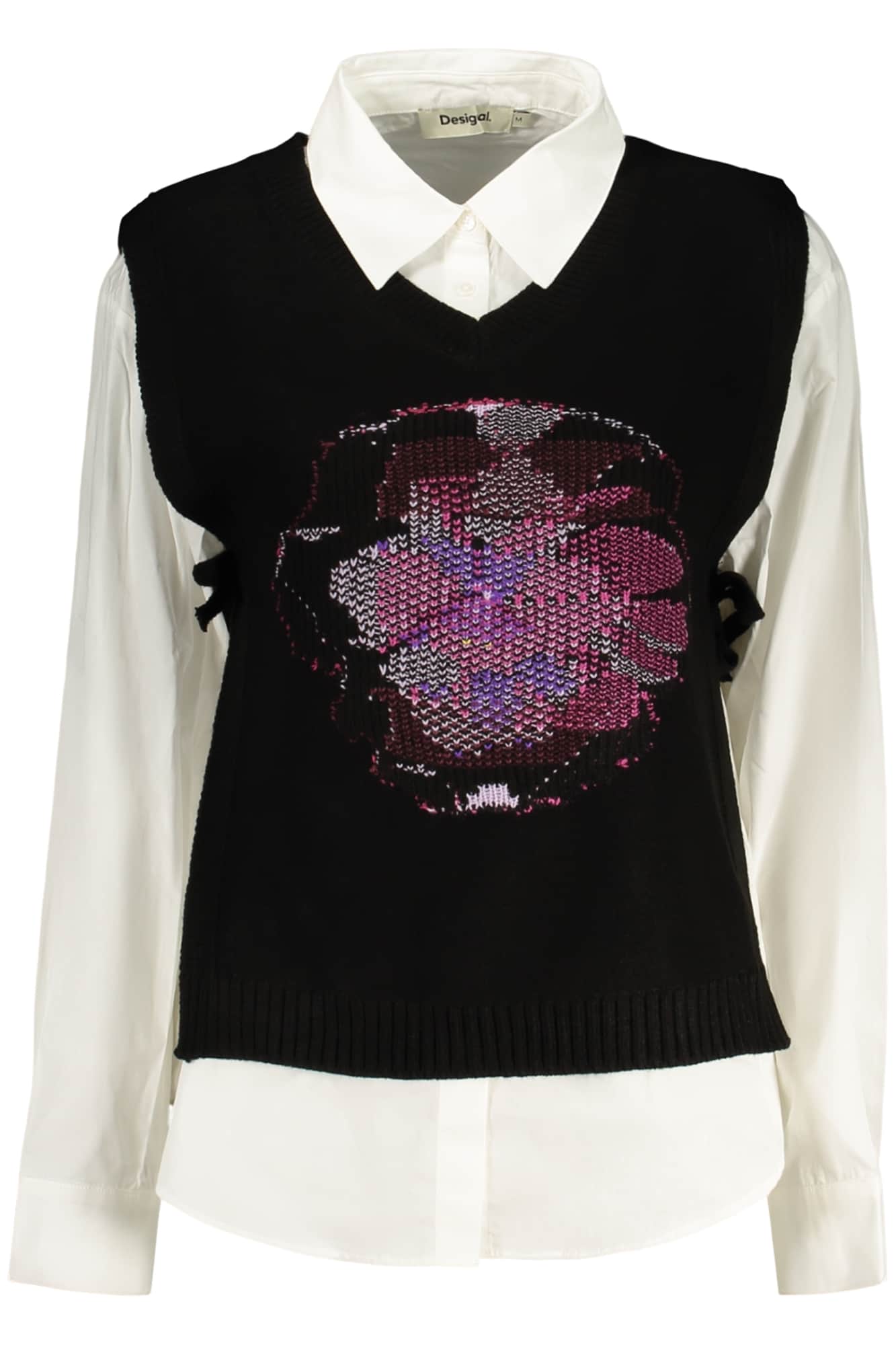 Desigual mujer manga larga camisa negro