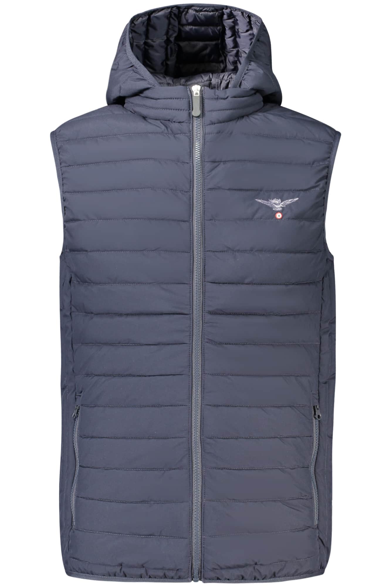 Military academy hombre azul sin mangas chaqueta
